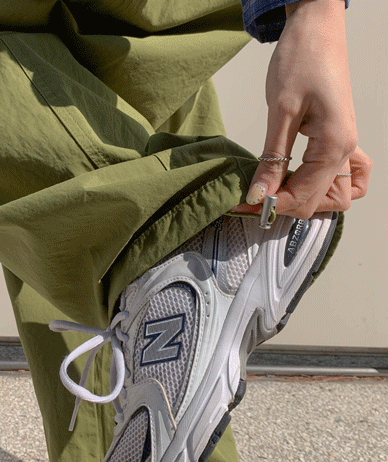 ラディス切開ピンタックストリングワイドパンツ