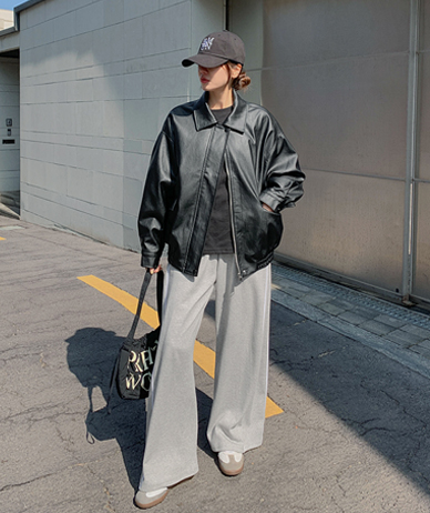 コレビーガンレザーブルージョンジャケット