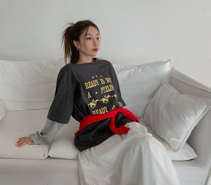 レディーナ塩 レイヤード 長袖ティーシャツ