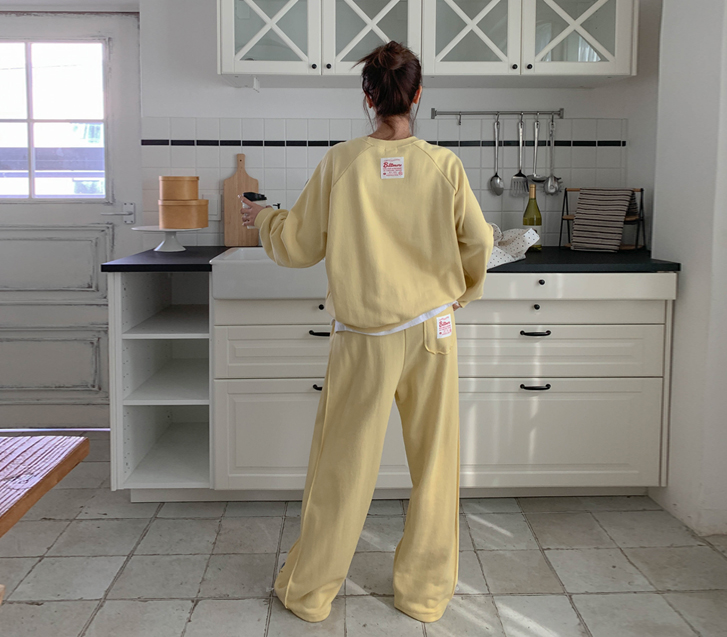 ナンバーパッチステッチトレーナーパンツトレーニングセット