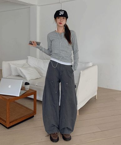 [男女共用]トミー切開リベットカーフェンダーワイドパンツ