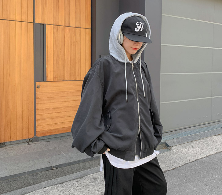 [男女共用]ティルシャーリングフード航空ジャンパ