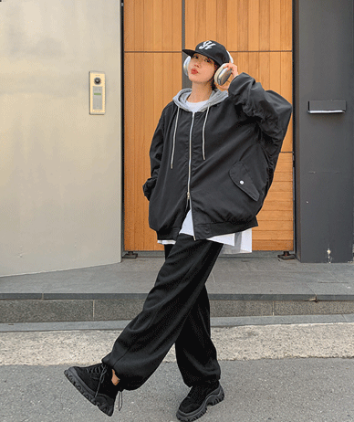 [男女共用]ティルシャーリングフード航空ジャンパ