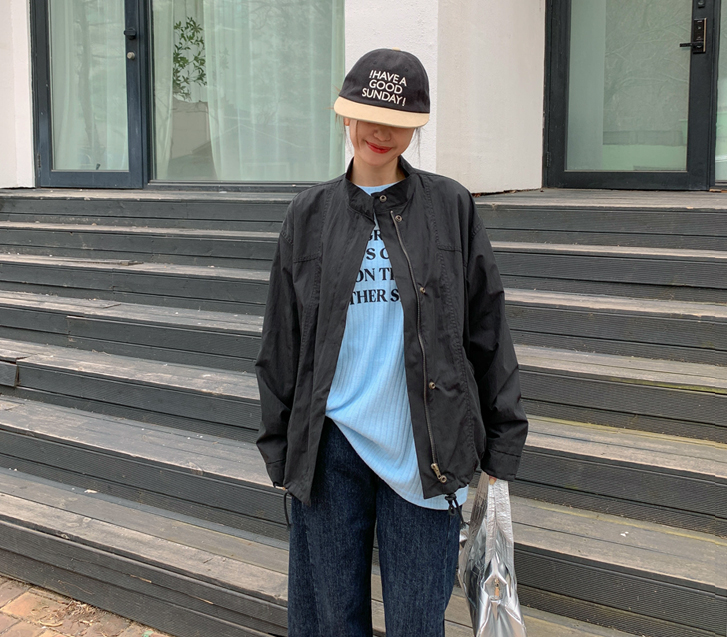 ウェザーヒドンボタンストリングフィールドジャケットジャンパ