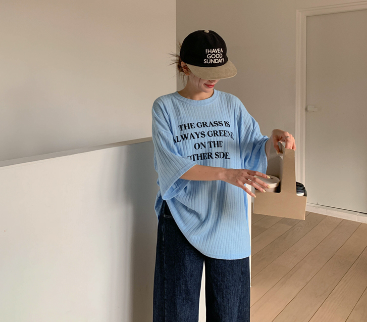 グリナー 汚染 ワイドリップ ゴルジ半そでティーシャツ