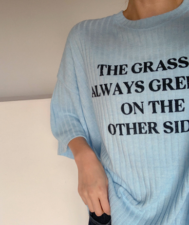 グリナー 汚染 ワイドリップ ゴルジ半そでティーシャツ