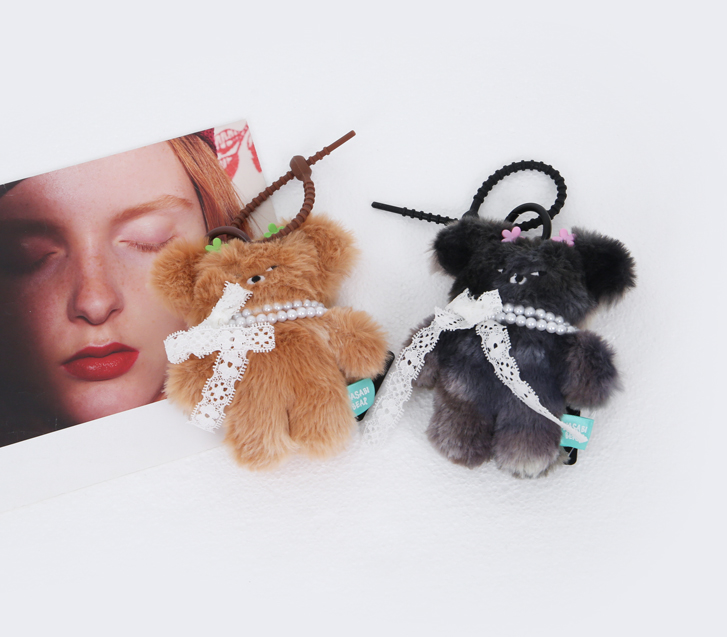 わさびベアレースネックレスキーリング