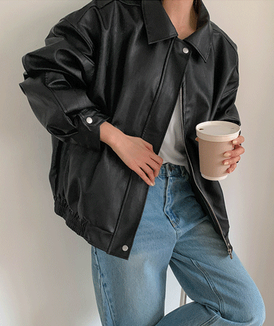 バイリングマットレザージャケット