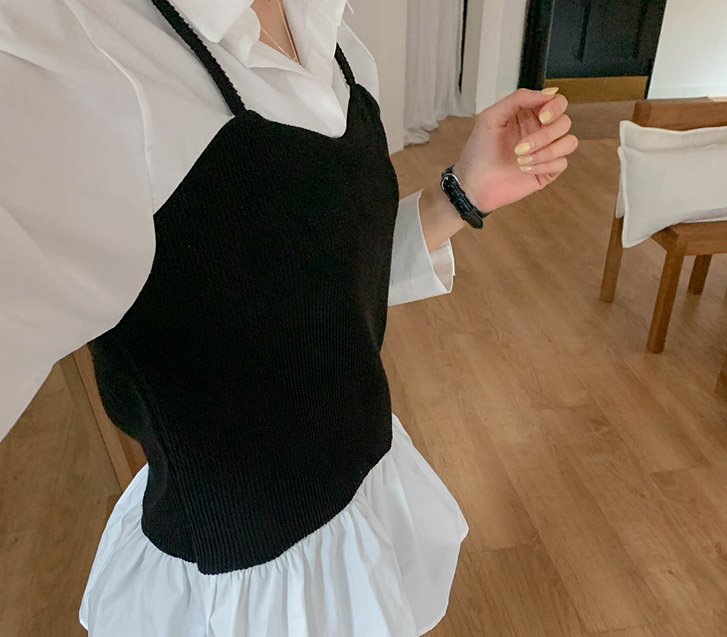 スカン レイヤード ビスティエ ブラウス