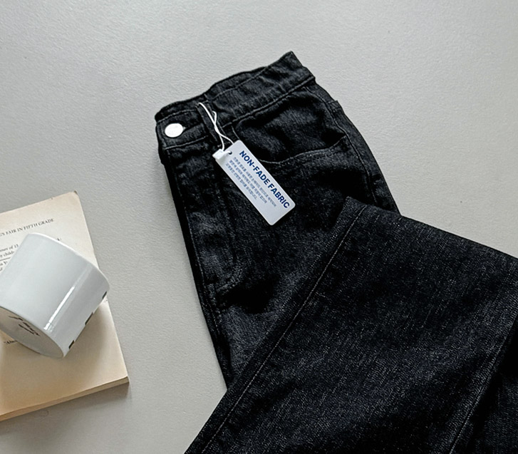 トゥイノンフェードデニムバンディングブーツカットパンツ(ショット/ロングver)