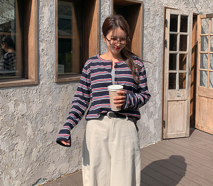 イロダンガラリネンカーディガン