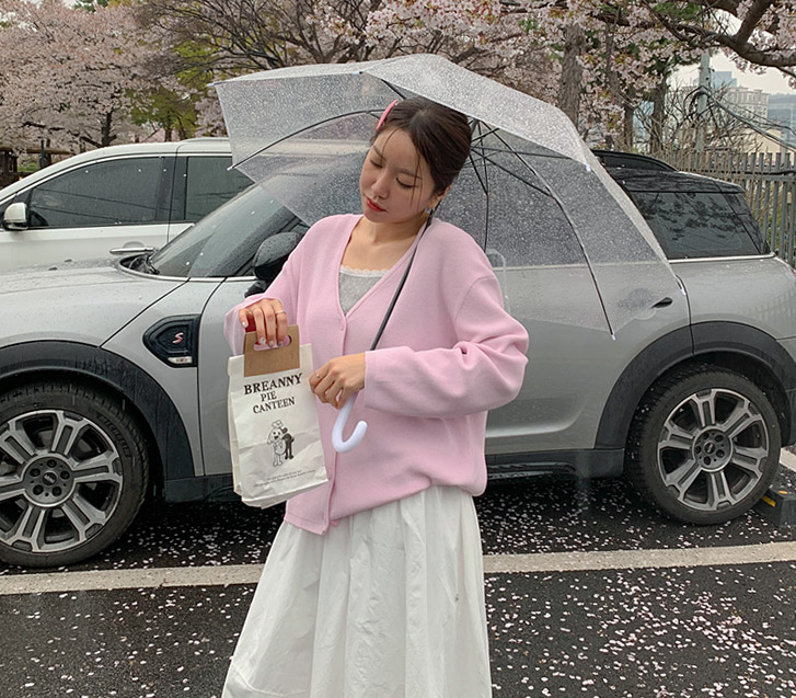 ピープカラーVネックカーディガン