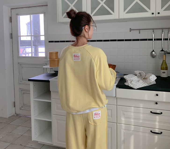 ナンバーパッチステッチラグラントレーナー