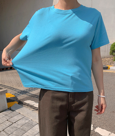 ビビモーダルセミクロップ半そでティーシャツ