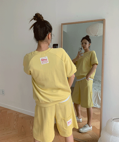 ナンバーパッチ半そでトレーナー