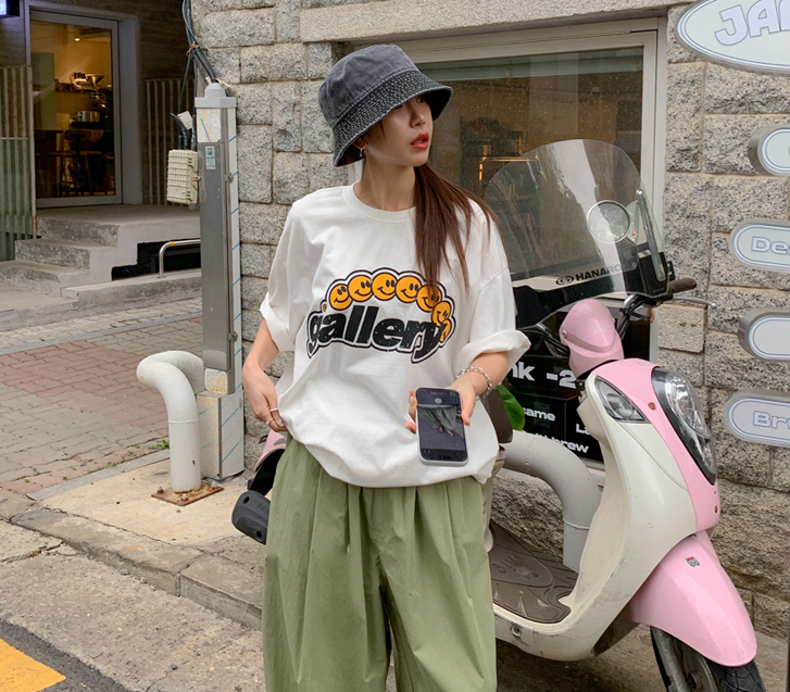 [男女共用]ギャラリーナ塩ピグメント半そでロングTシャツ