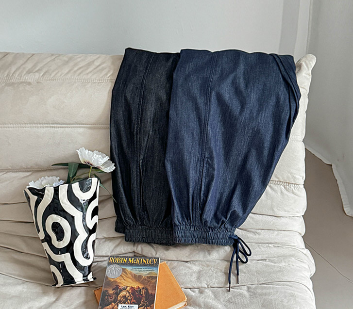 クリオクールノンフェードサイド切開バンディングワイドパンツ（ショット/基本/ロングver）