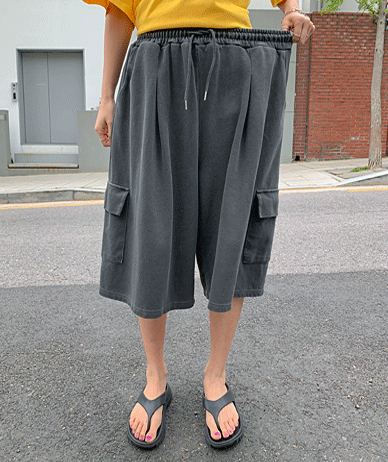 [男女共用]トリーカーグピグメントバミューダ6部パンツ
