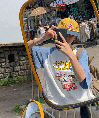 ポパイナ塩配色ラグラン半そでTシャツ