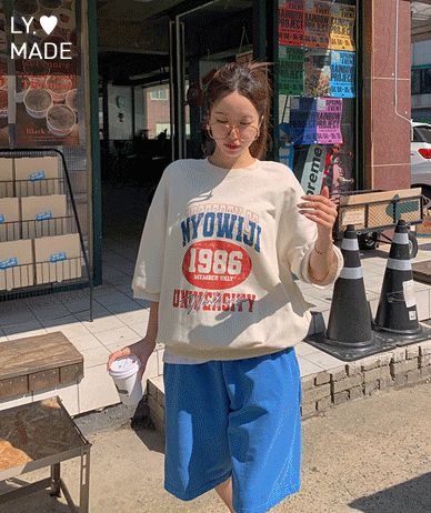 1986 クラック ナ塩ルーズフィット 半そでトレーナー