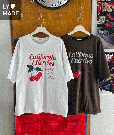 [企画セール10％]チェリークラックプリンティング半そでTシャツ