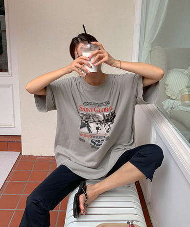 グローバル ナヘム 半そで ロングTシャツ