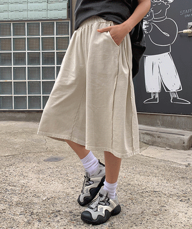 [男女共用]ノヴァ切開ピグメントバンディングバミューダパンツ