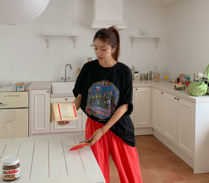 ウィリー・ナヘム半そでロングTシャツ