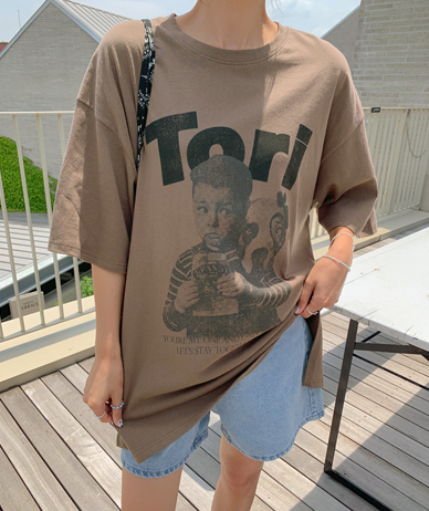 [男女共用] トリークラック ナヨム トイム半そで ロングTシャツ