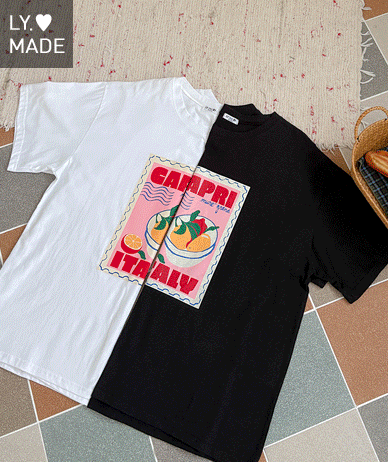 カプリイタリアフルーツナ塩半そでTシャツ