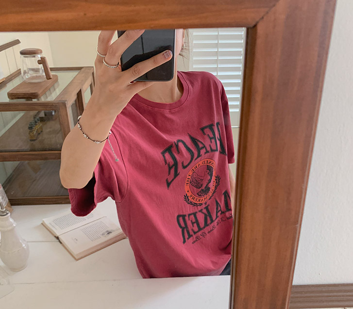 [男女共用]ピースピグメント半そでTシャツ
