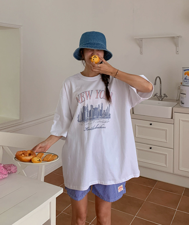 [男女共用]シティナソム半そでロングTシャツ