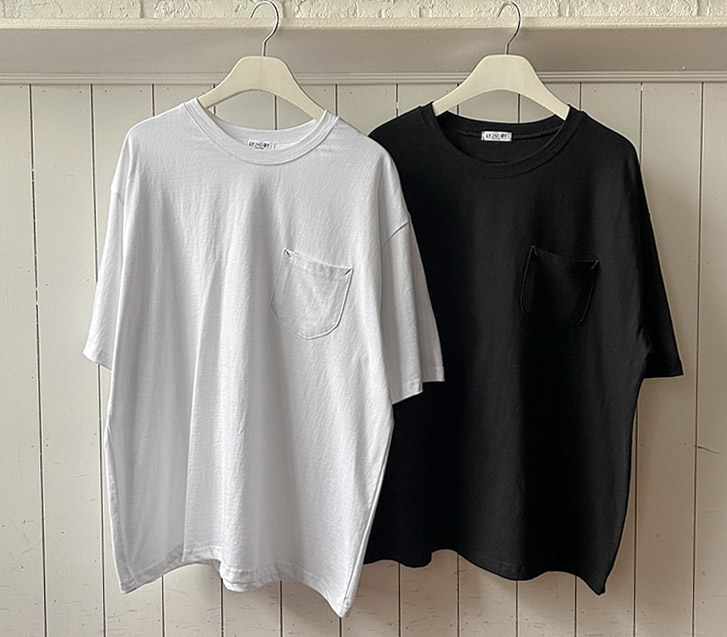 マイロバックパッチポケットオーバーフィット半そでTシャツ