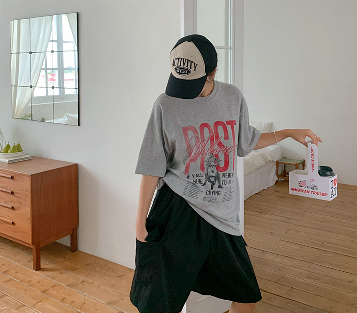[男女共用]ポスター ナヨム 半そで ロングTシャツ