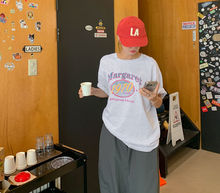 マーガレットナ塩半そでロングTシャツ
