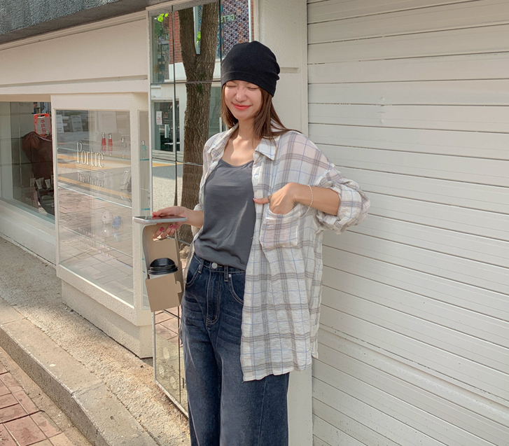 サヌ チェック シャツ シャツ