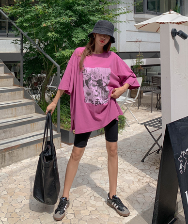 アニマルナソルトイム半そでロングTシャツ