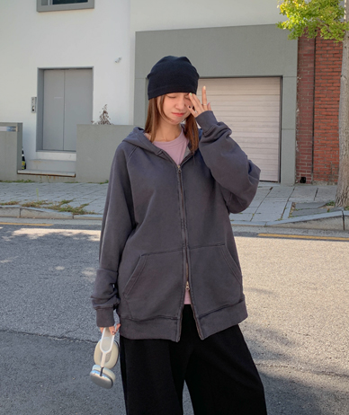 [男女共用]スピアラグランピグメントフードジップアップ