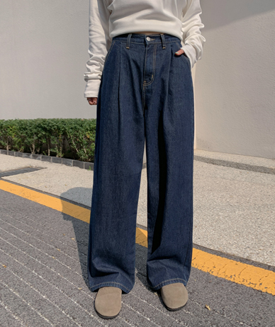 ローインディゴデニムセミ排気パンツ