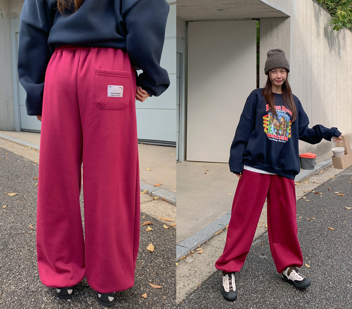 エブリパッチ起毛バンディングジョガートレーニングパンツ