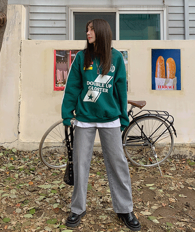 オードバンディング起毛ワイドパンツ