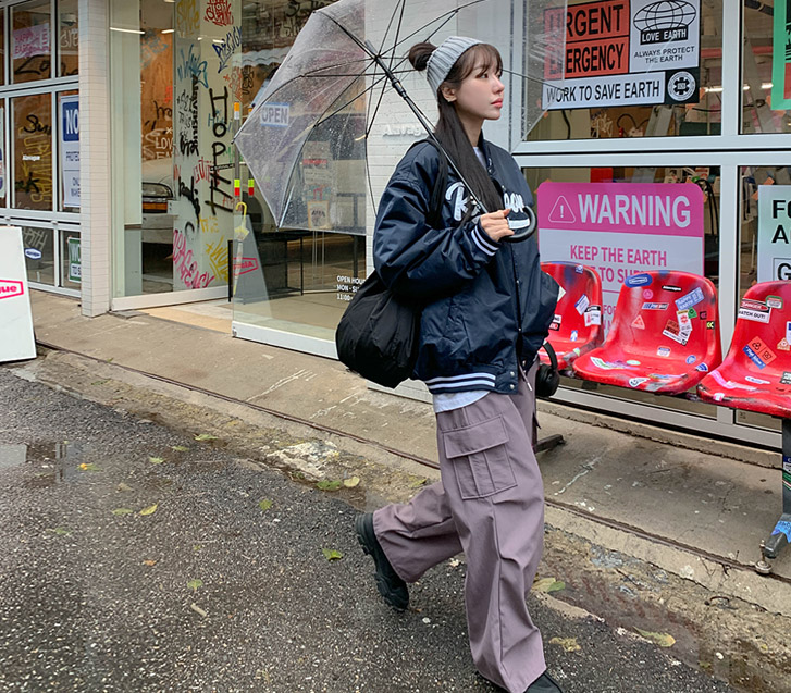 ピンタックカーギモワイドジョガーパンツ