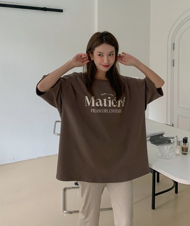 マティーナ炎 起毛半そで ロングTシャツ