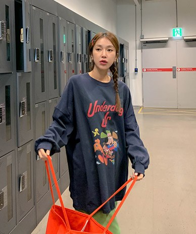 アンダードックプリンティングバクシーロングTシャツ