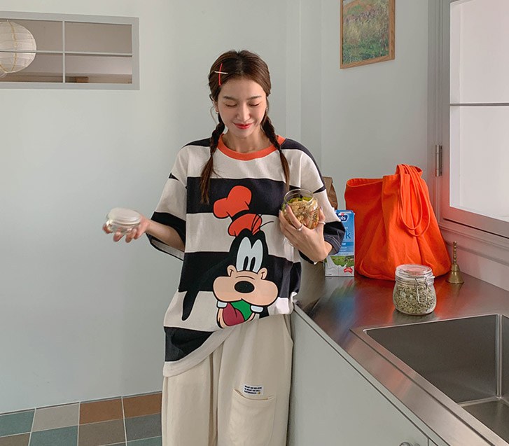 ダンガラ配色グッピー半そでTシャツ