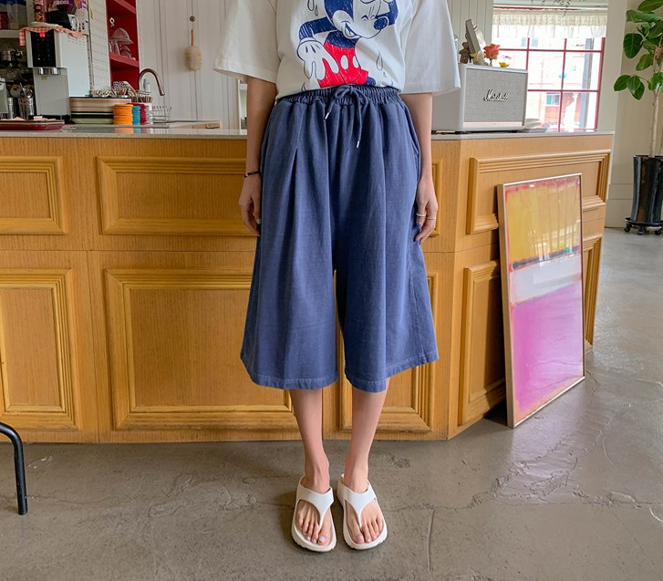 [男女共用]フォロバンディングピグメント7部バミューダパンツ
