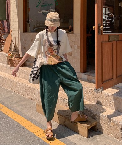 パイバンディング8部排気パンツ