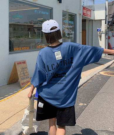 [男女共用]アルカトラナ塩パッチ半そでロングTシャツ