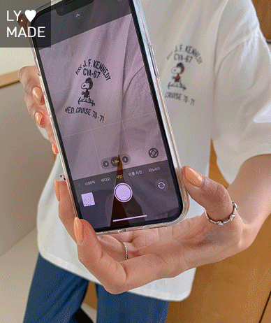 [男女共用]スヌーピーナギルピグメント半そでTシャツ