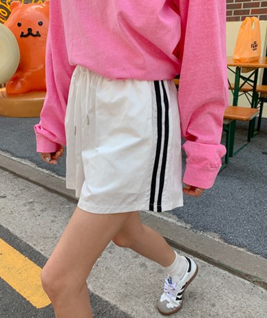 テールトラックレースバンディングトレーニングショートパンツ